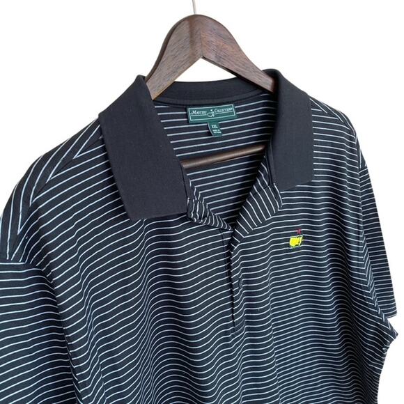 Master's Collection Black and Light Blue Striped Golf Polo - XXL - Picture 2 of 5